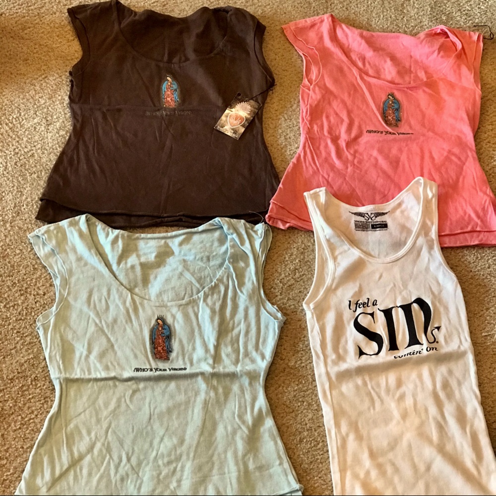 Lot of 4 Virgins Saints & Angels VSA Tanks